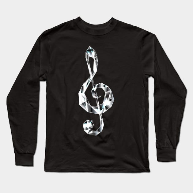 Crystal Musical Symbol Long Sleeve T-Shirt by Blackmoon9